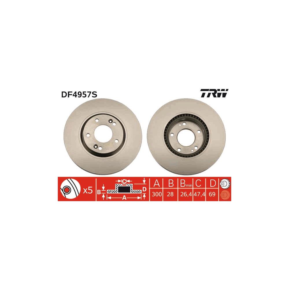 Disc frana fata TRW DF4957S