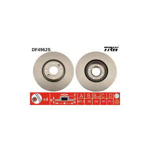 Disc frana fata TRW DF4962S