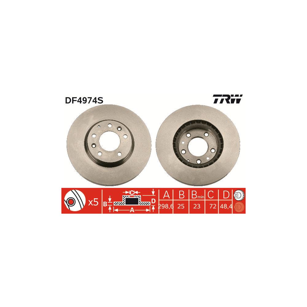 Disc frana fata TRW DF4974S