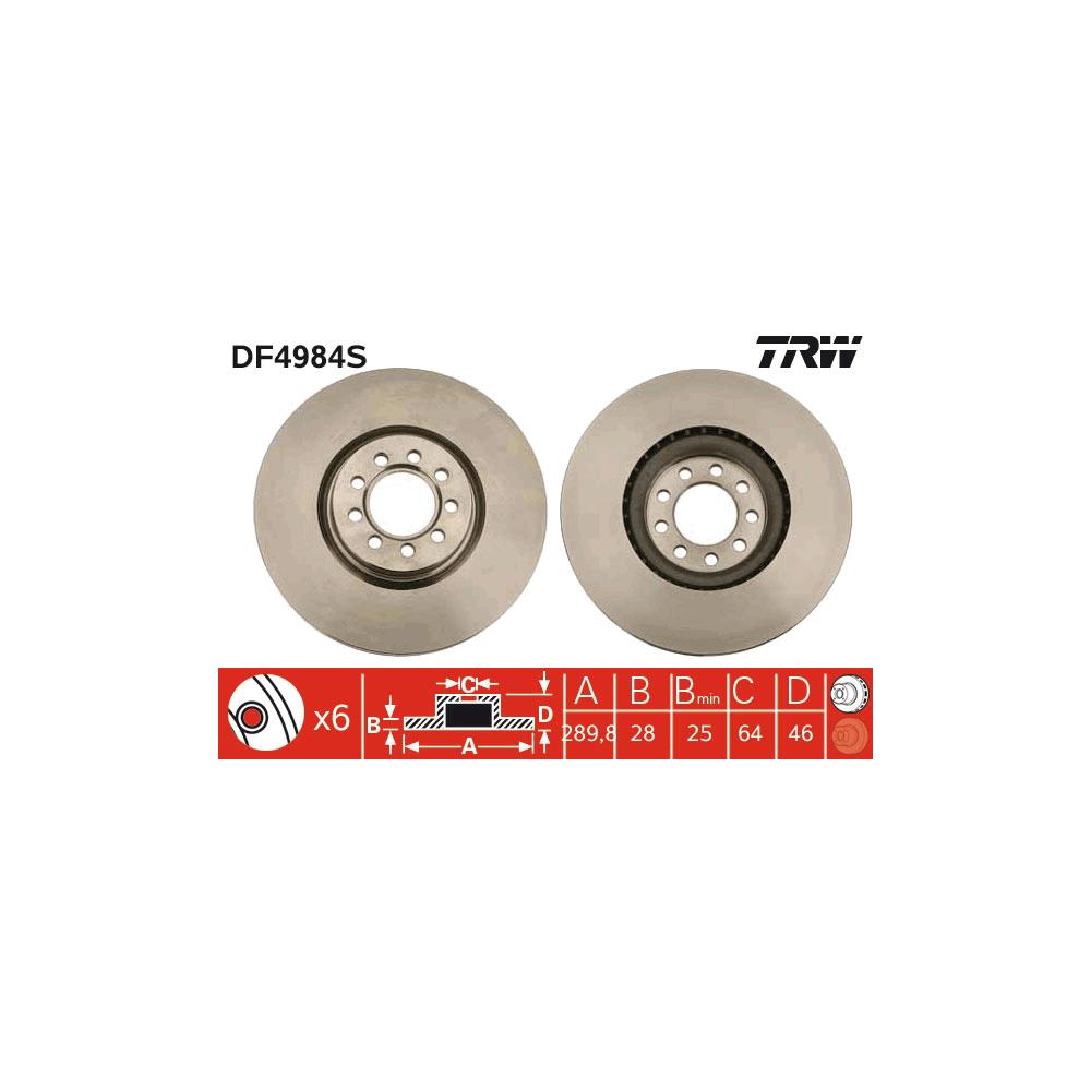 Disc frana fata - ps TRW DF4984S