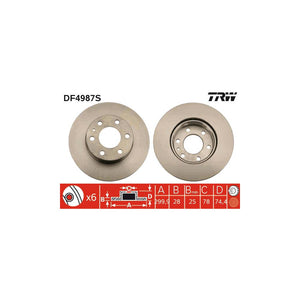 Disc frana fata TRW DF4987S