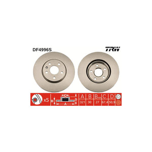 Disc frana fata TRW DF4996S