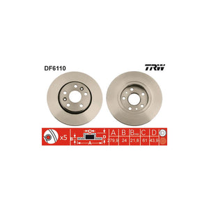 Disc frana fata TRW DF6110