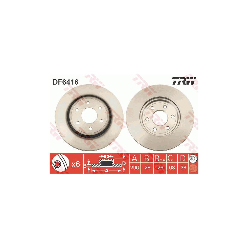 Disc frana fata TRW DF6416