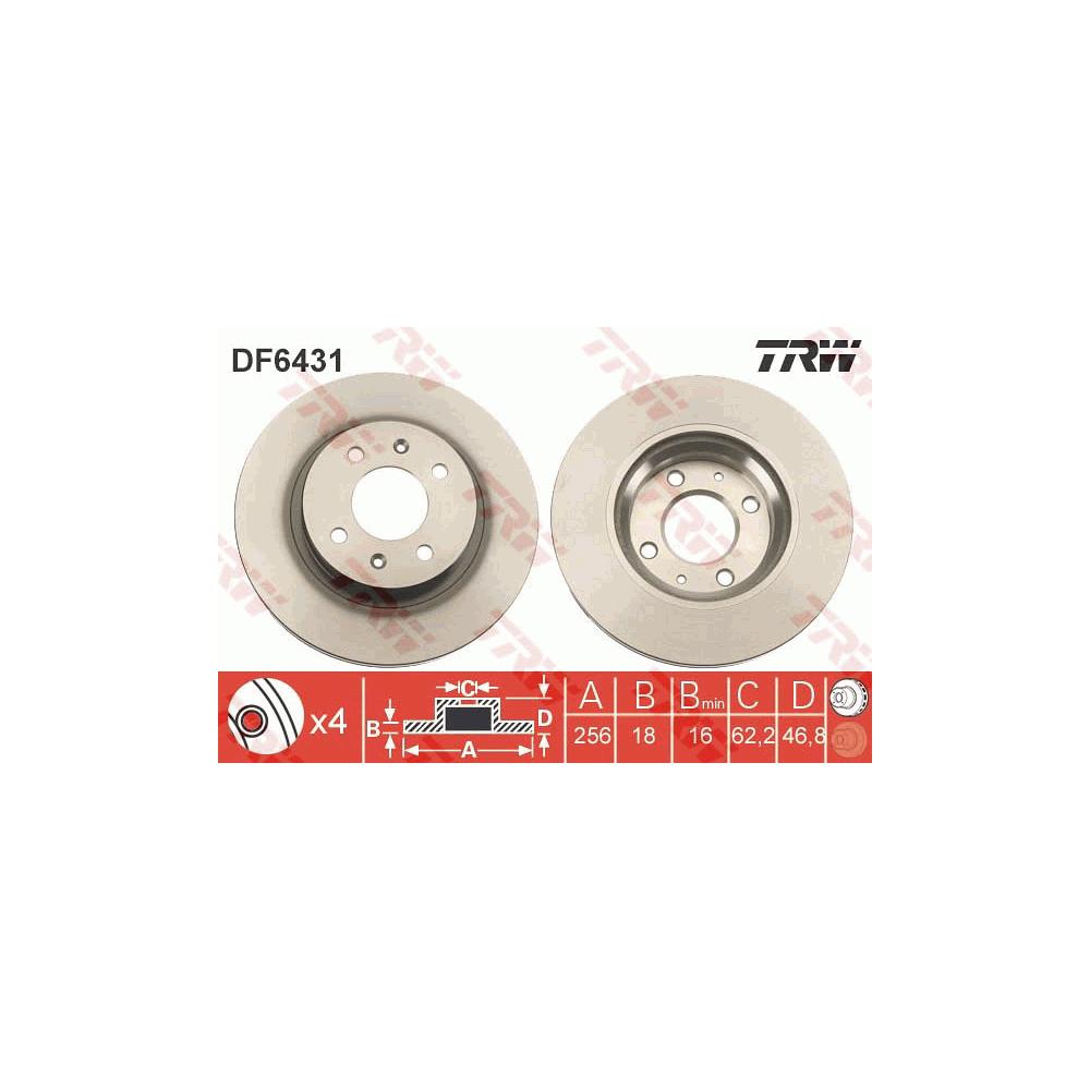 Disc frana fata TRW DF6431