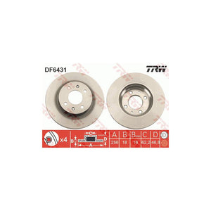 Disc frana fata TRW DF6431