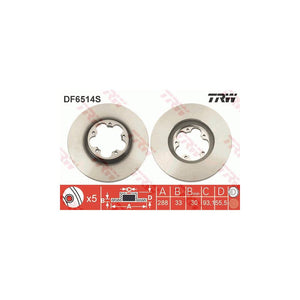 Disc frana fata TRW DF6514S