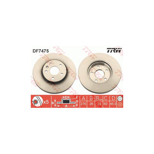 Disc frana fata TRW DF7475