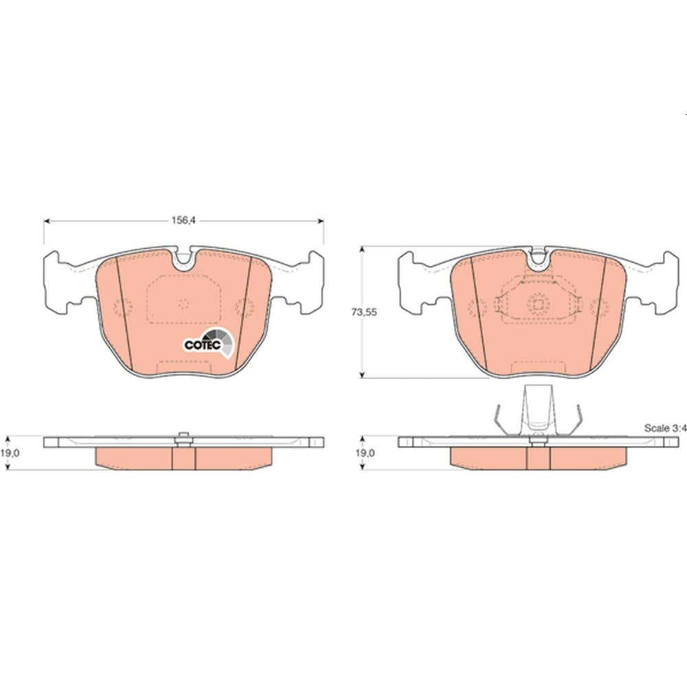Set placute frana fata TRW GDB1261