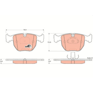 Set placute frana fata TRW GDB1261
