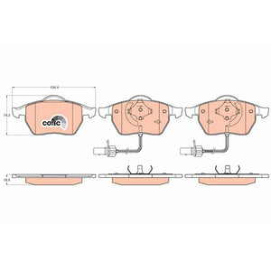 Set placute frana fata - ps TRW GDB1307