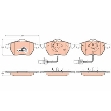 Set placute frana fata - ps TRW GDB1307