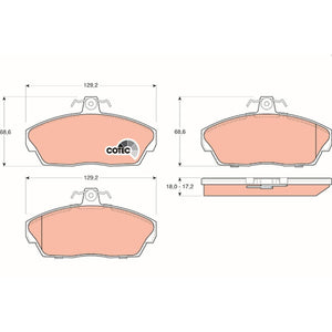 Set placute frana fata TRW GDB1319