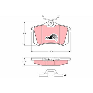 Set placute frana TRW GDB1328