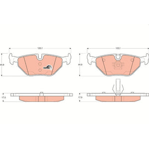 Set placute frana spate TRW GDB1344