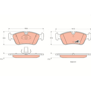 Set placute frana fata TRW GDB1348