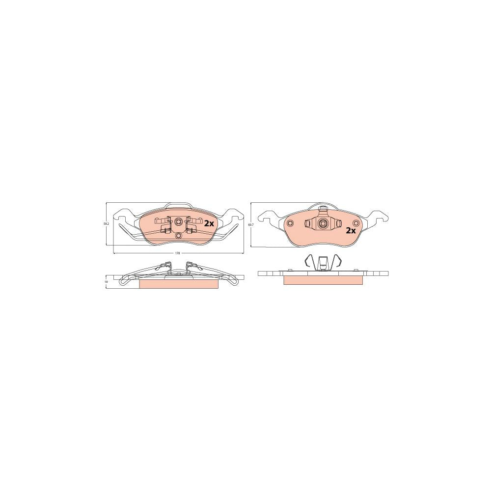 Set placute frana fata TRW GDB1358