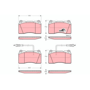 Set placute frana fata TRW GDB1363