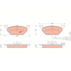 Set placute frana fata TRW GDB1386