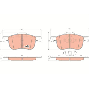 Set placute frana fata TRW GDB1388