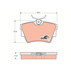 Set placute frana spate - ps TRW GDB1479