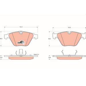 Set placute frana fata TRW GDB1498