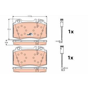 Set placute frana fata TRW GDB1543