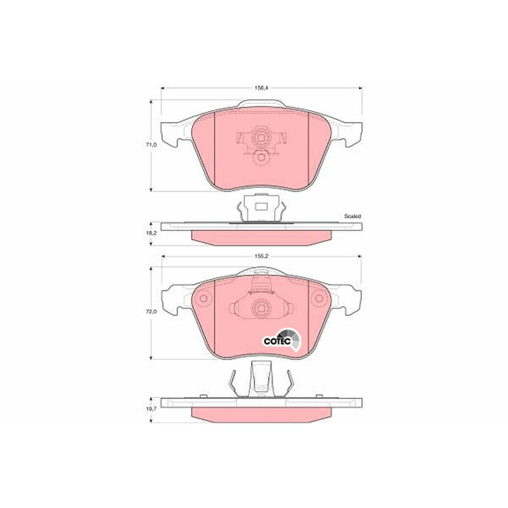 Set placute frana fata TRW GDB1576