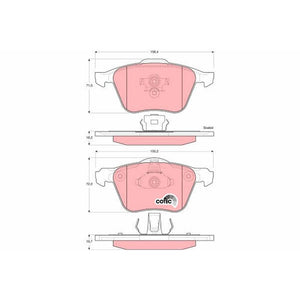 Set placute frana fata TRW GDB1576