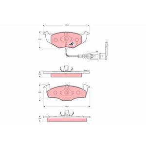Set placute frana fata TRW GDB1586