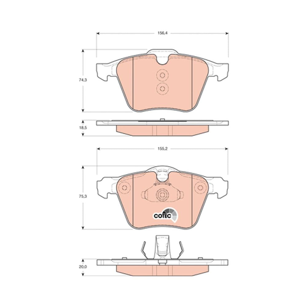 Set placute frana TRW GDB1684