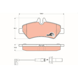 Set placute frana spate TRW GDB1697