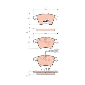 Set placute frana fata TRW GDB1721
