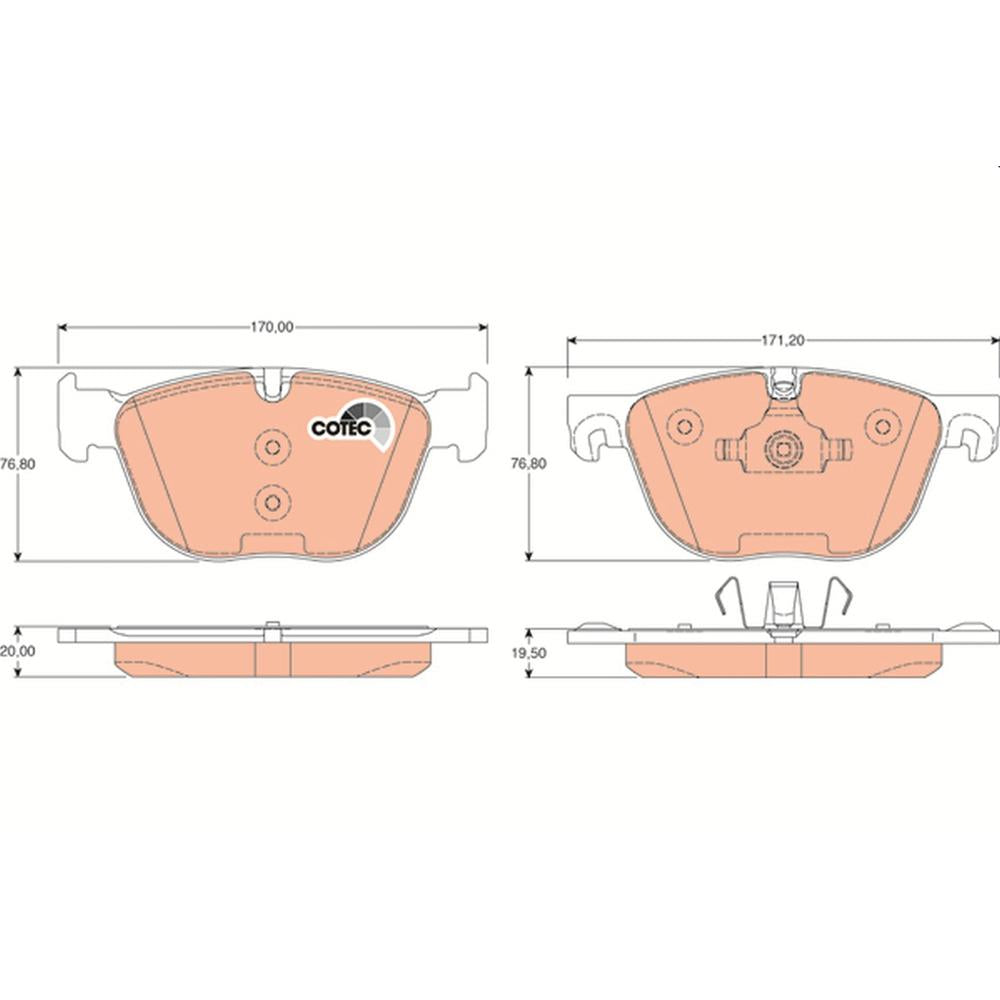 Set placute frana fata TRW GDB1726