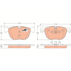 Set placute frana fata TRW GDB1726