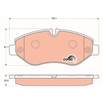 Set placute frana fata - ps TRW GDB1747