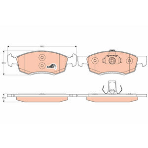 Set placute frana fata TRW GDB1749