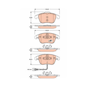 Set placute frana fata TRW GDB1762