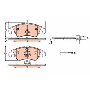 Set placute frana fata TRW GDB1768