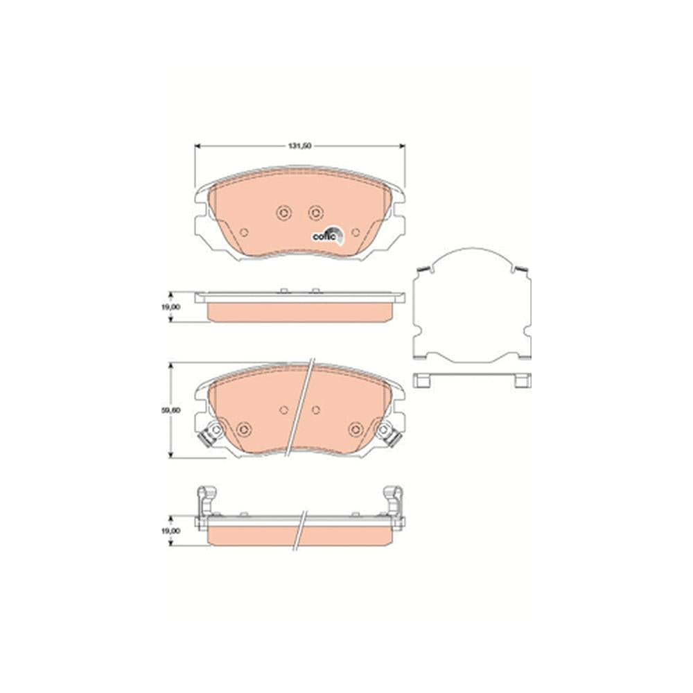 Set placute frana fata TRW GDB1782