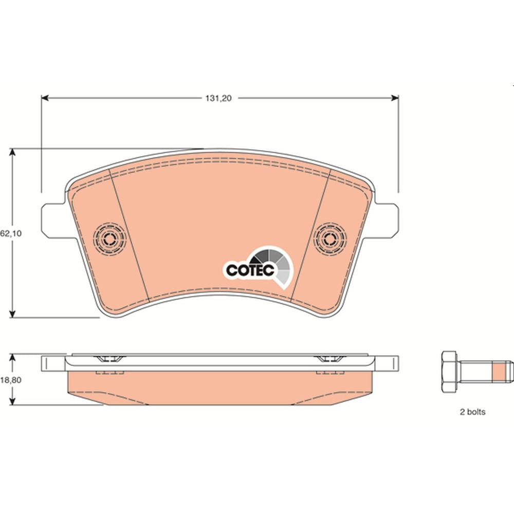 Set placute frana fata TRW GDB1785