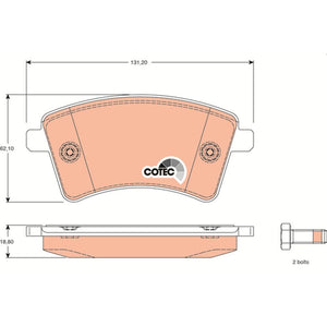 Set placute frana fata TRW GDB1785