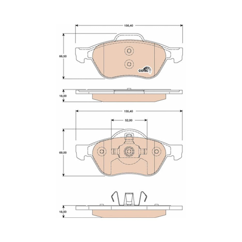 Set placute frana fata TRW GDB1787