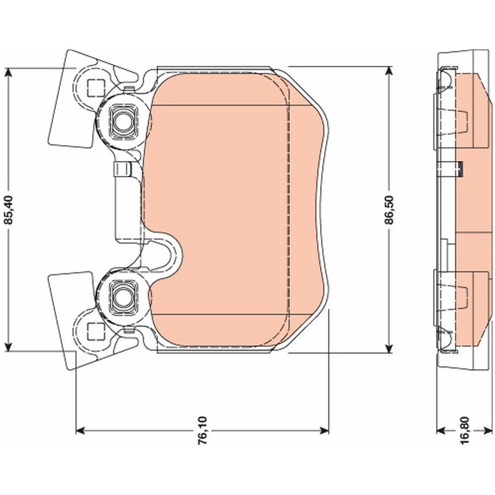 Set placute frana spate (ambalaj deteriorat) TRW GDB1795
