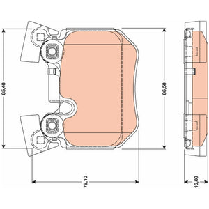 Set placute frana spate (ambalaj deteriorat) TRW GDB1795