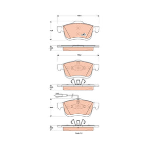 Set placute frana fata TRW GDB1864