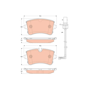 Set placute frana spate TRW GDB1866