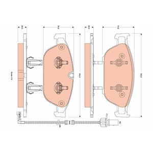 Set placute frana fata TRW GDB1883
