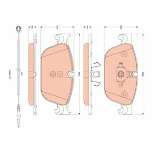 Set placute frana fata TRW GDB1889
