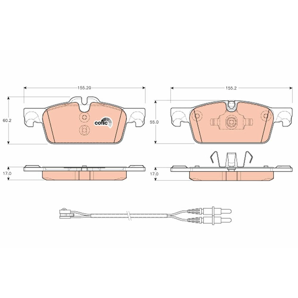 Set placute frana fata TRW GDB1929